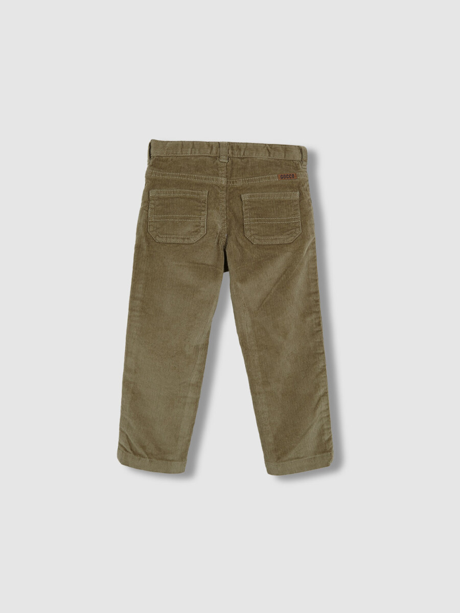 Pantalon Bolsillos Plastron Verde Viejo