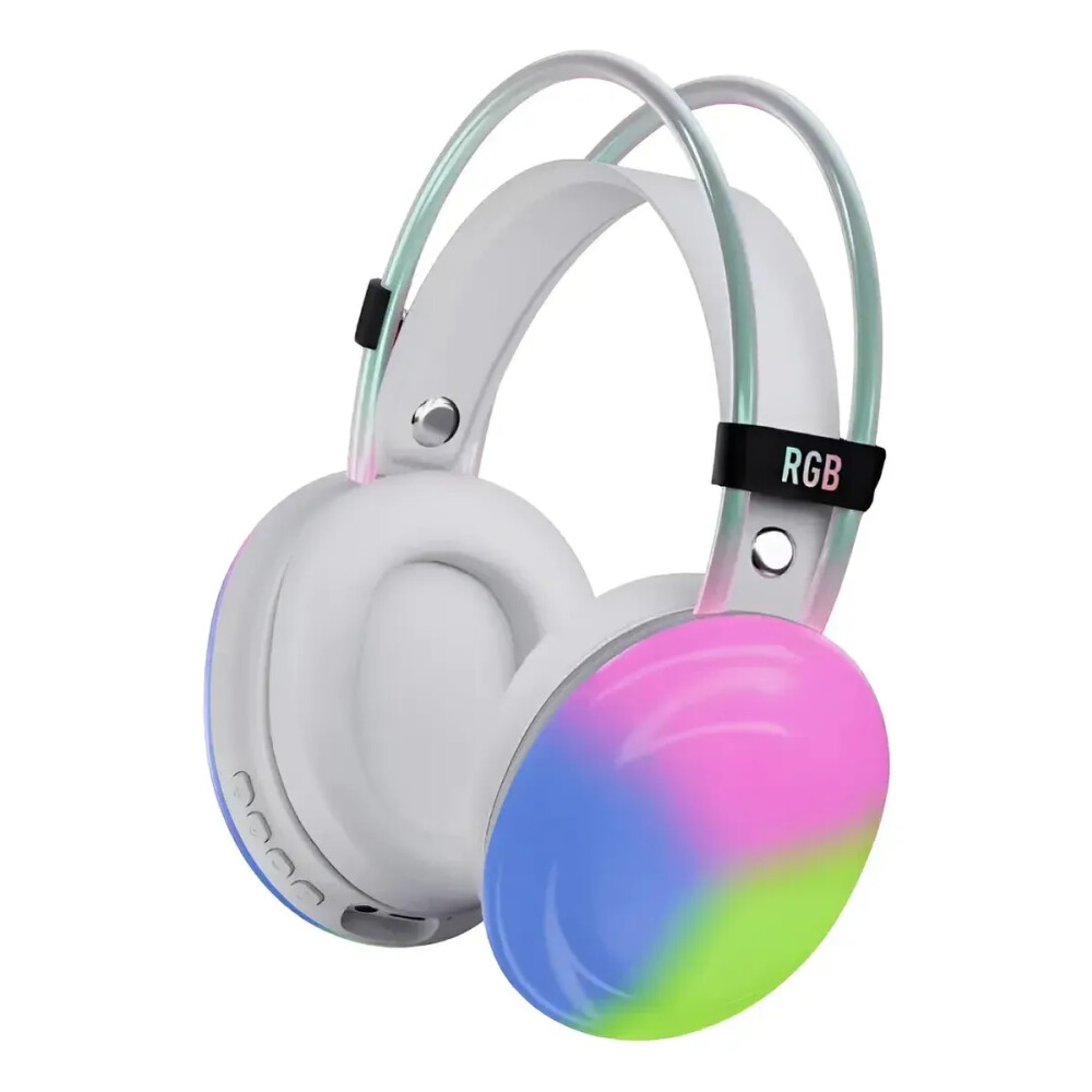 Auricular Inalambrico Gamer Luz Rgb BLANCO