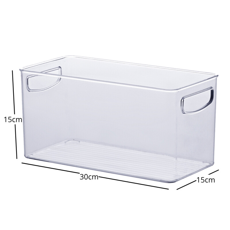 Caja organizadora acrílico 30 cm TRANSPARENTE