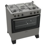COCINA S/GAS - 5 HORNALLAS - GAS – ENCENDIDO - LUZ - MEGA LLAMA silver