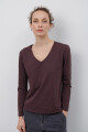REMERA V M/LARGA MARRON