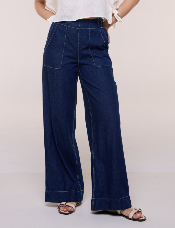 Jean Pull On Wide Leg JEAN OSCURO