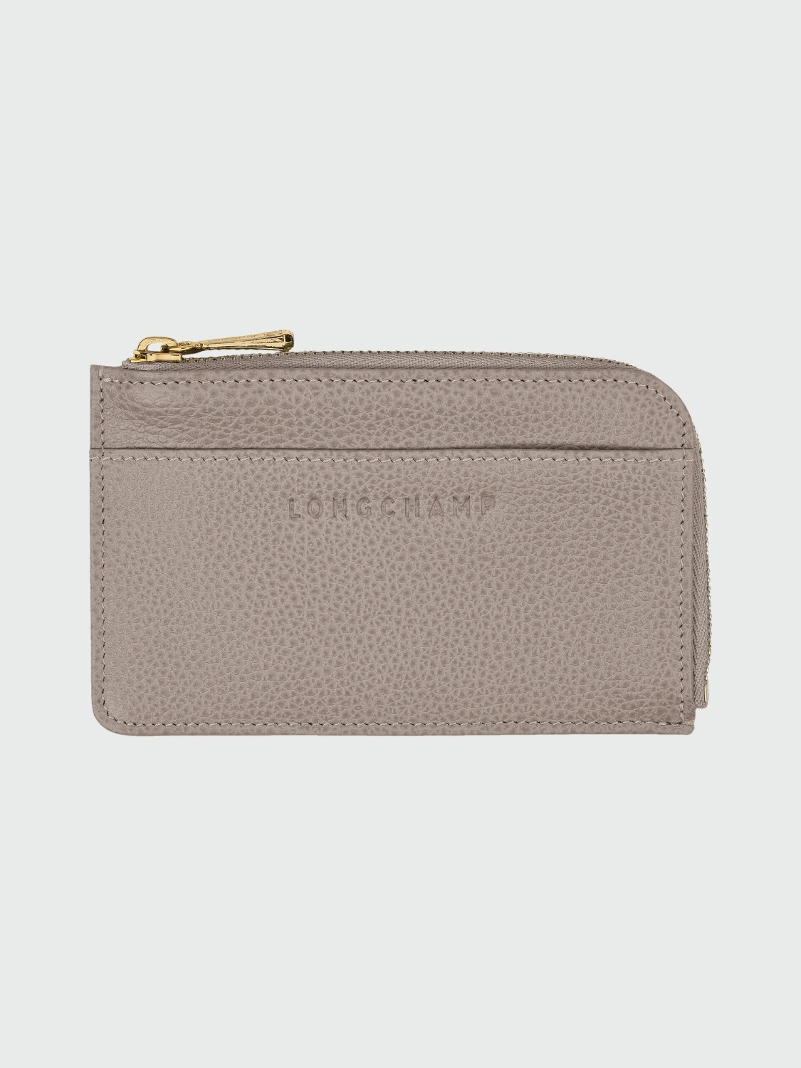 Longchamp - Tarjetero de cuero, Le Foulonné Gris