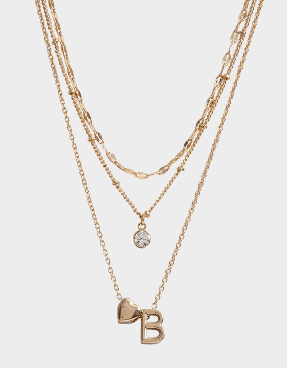 Collar Corto De Inicial "b" 