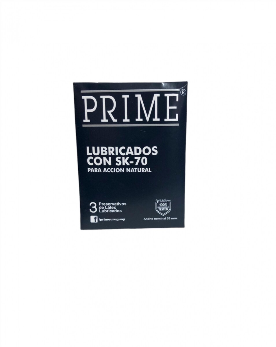 Preservativo Prime x 3 - Lubricados con SK-70 