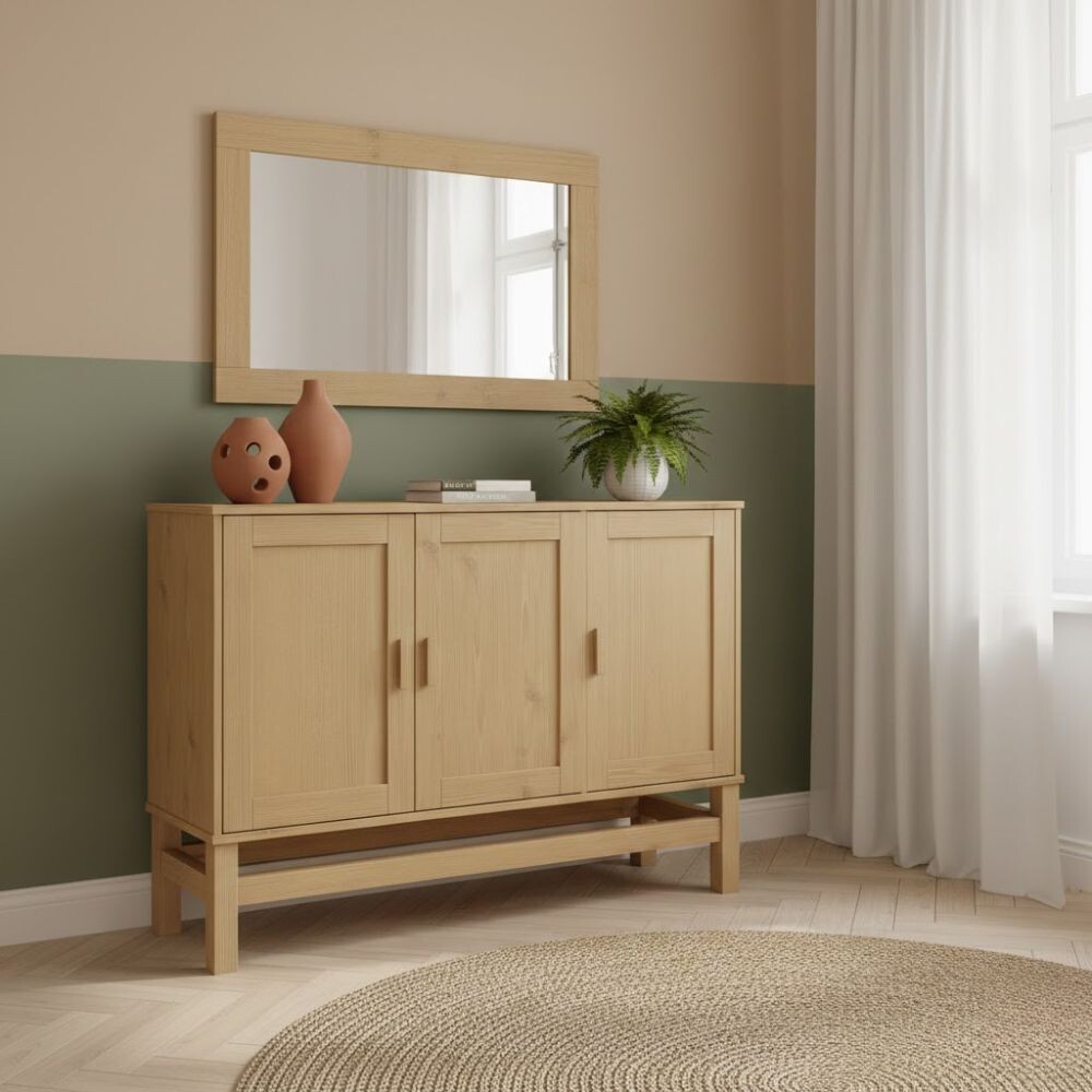 APARADOR BUFFET BARGUEÑO DE 3 PUERTAS EN MADERA MACIZA APARADOR BUFFET BARGUEÑO DE 3 PUERTAS EN MADERA MACIZA