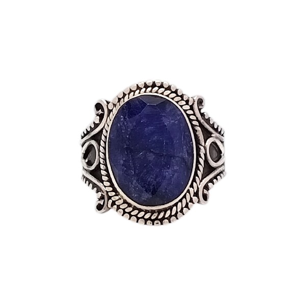 Anillo Oval-Plata 925-Piedra zafiro-AN4545 conpiedra
