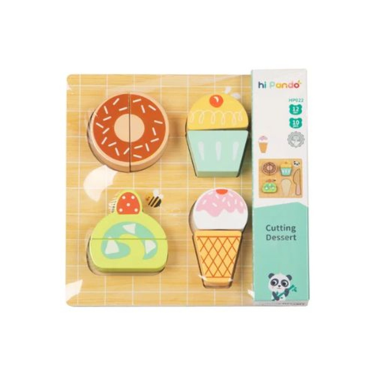 Juego de encastre en madera Hi Pando postres - Juego De Encastre En Madera Hi Pando Postres 