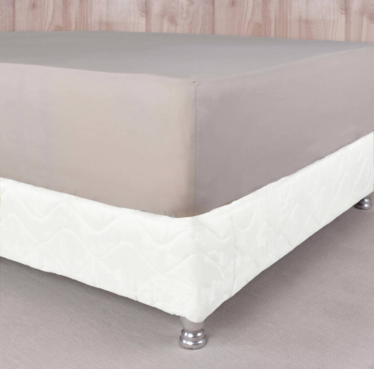 Sábana ajustable 200 hilos Basic Color Beige (Altura del Colchón: 30 cm) - Twin 
