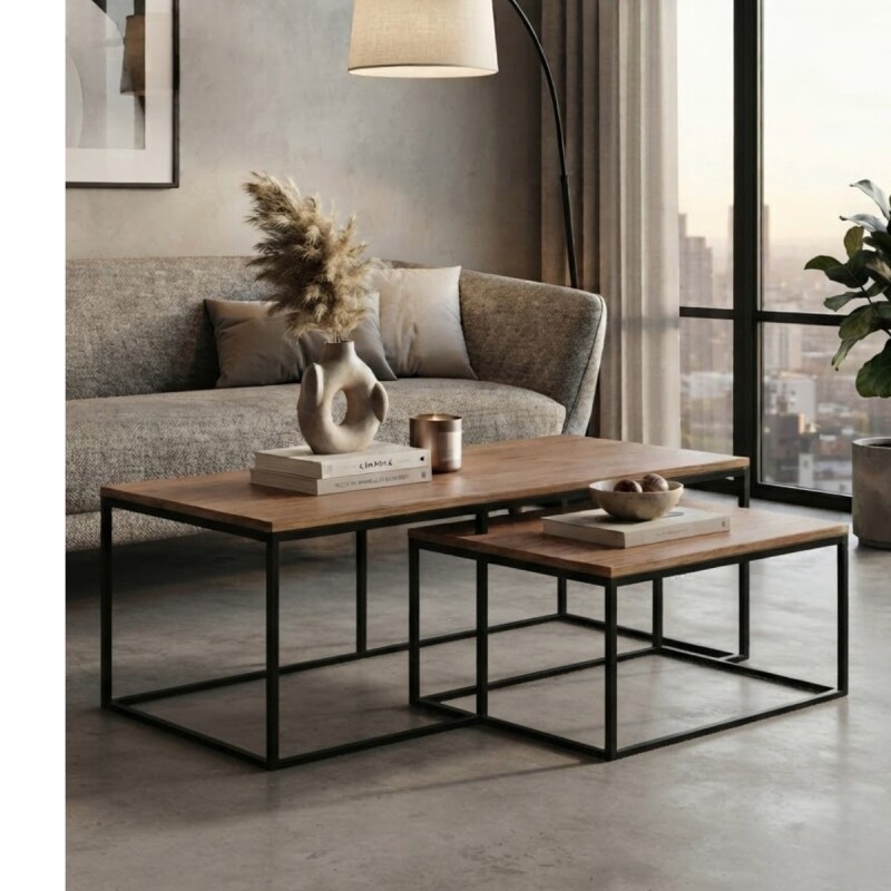 SET MESA CENTRO 140X53X42 - 80X48X35 (CD) Unica