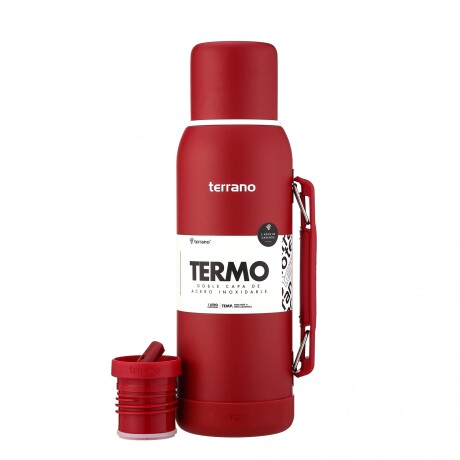 Termo Terrano Slim 1L con Base de Silicona ROJO