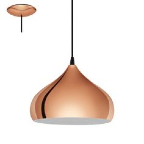 Colgante de aluminio símil cobre pantalla lisa 28cm E27 Colgante de aluminio símil cobre pantalla lisa 28cm E27
