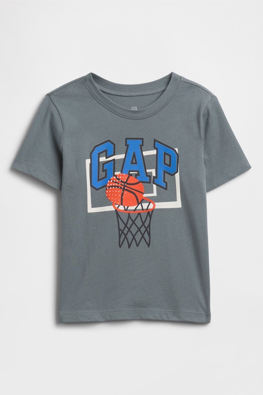 Remera Logo Gap Toddler Niño Pilot Grey