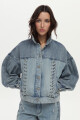 Campera Rave Celeste