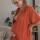 Camisa Maternal Pupa – Viscosa suave con bolsillos prácticos Terracota
