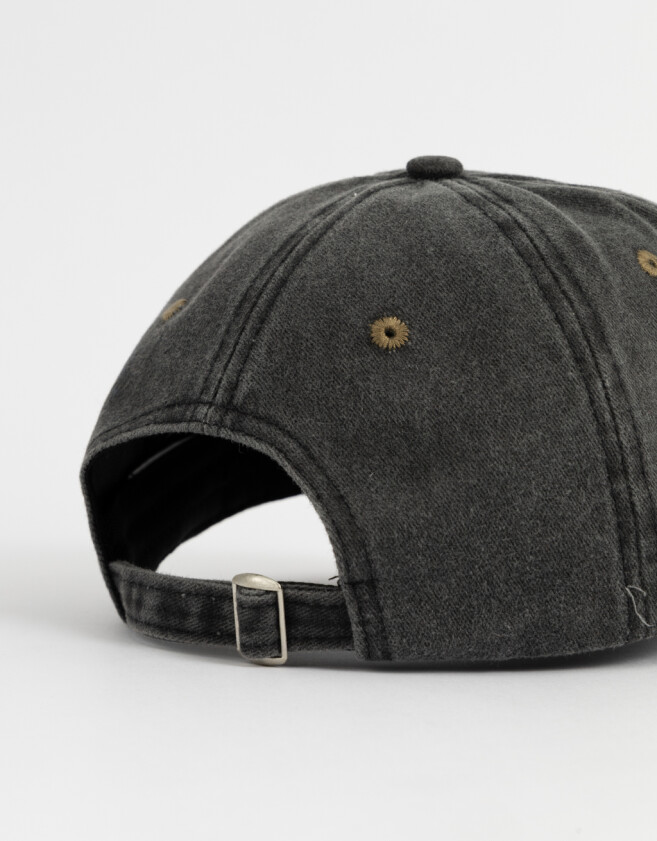 Caps Denim Gorra Canvas Bordada - Negro