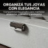 Joyero Organizador Alhajero 2 Pisos C/llave Cuero Terciopelo Blanco