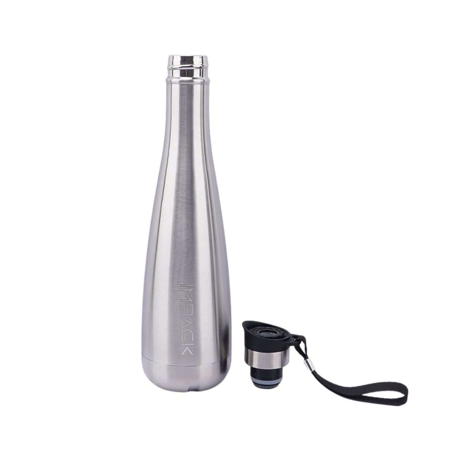 Botella de Agua Térmica de Acero Inoxidable Termo de 750 ml Diseño  Estilizado Color Plata