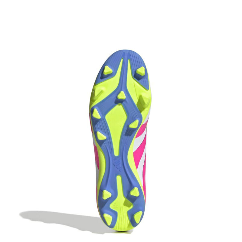 Championes de Fútbol 11 Unisex Adidas Predator Club FG/MG Blanco - Rosado - Amarillo Lima