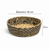 Canasta Decorativa Redonda De Fibra Natural - Mediana Canasta Decorativa Redonda De Fibra Natural - Mediana