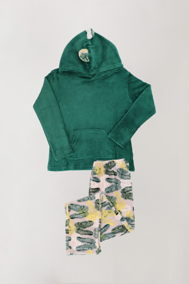 Pijama dino coral - Verde claro 