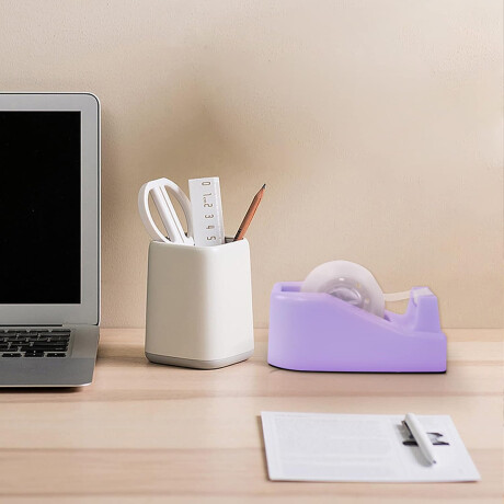 Porta cinta colores pastel con cinta adhesiva Lila