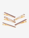 Horquillas con Accesorios Metal Set De 6 Horquillas De Metal Con Esmlate - Combinacion Bicolor