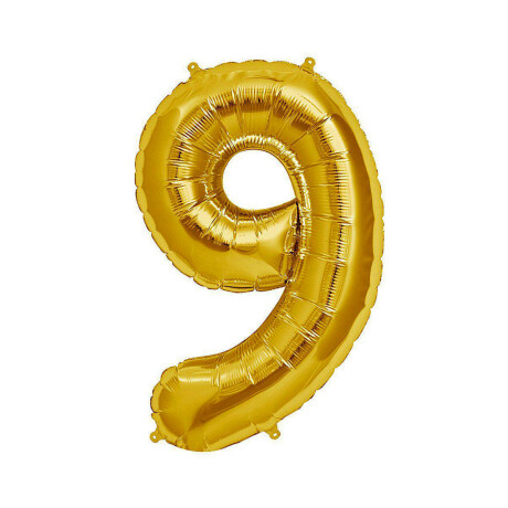Globo Nº 9 Oro 75 cm Sc