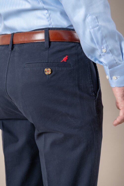 Pantalón gabardina clásico Azul marino