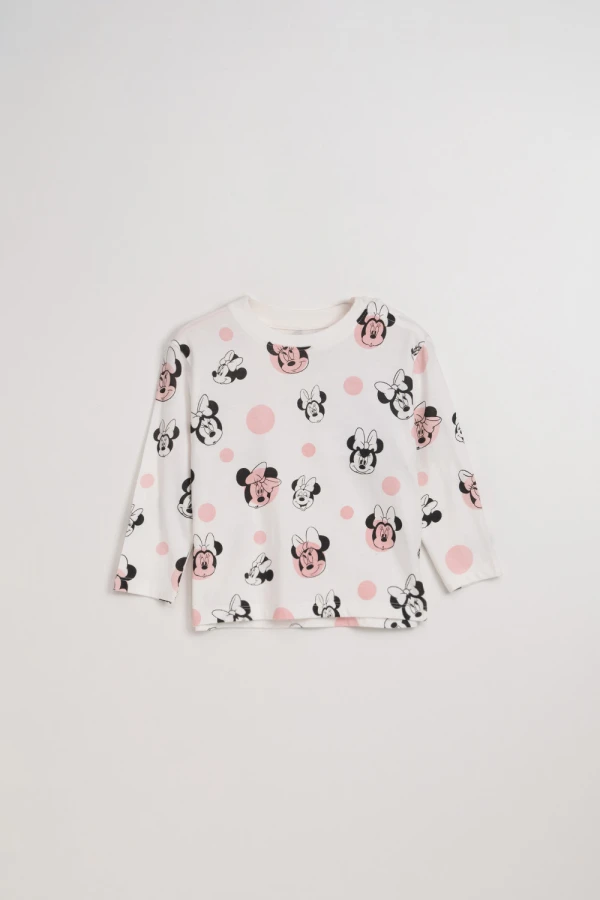 Remera estampa Minnie Blanco