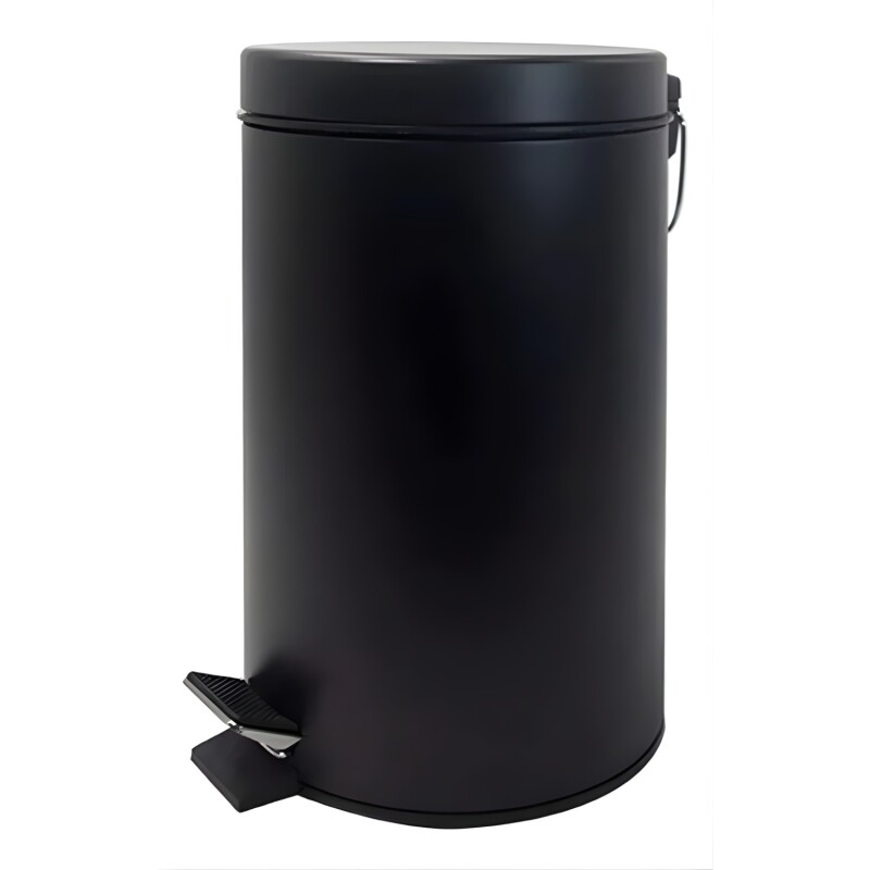 Tacho de Basura 20 Lts Lumax Cesto de Residuos Pedal o Manual Negro