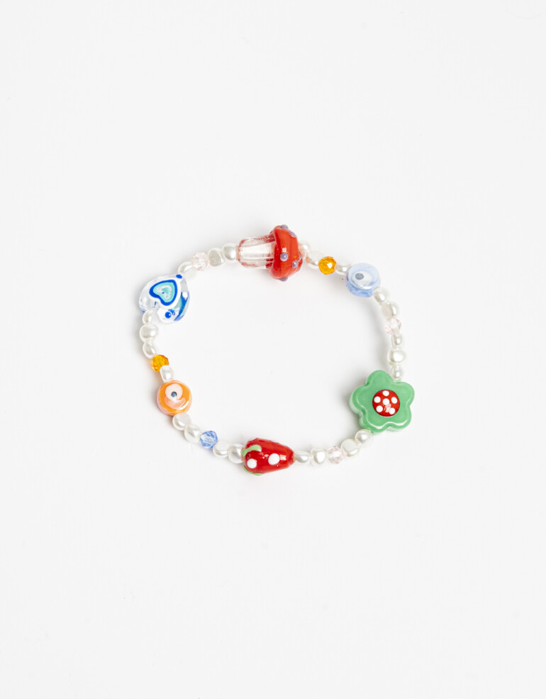 Pulseras Elásticas Color Pulsera Elástica Mix De Beads - Combinacion Multicolor