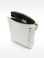 Bolso Bandolera Doble Con Tachuelas blanco