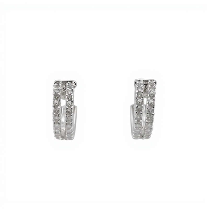 Caravanas Aro-Plata 925-Piedra zirconia-CA3015 conpiedra