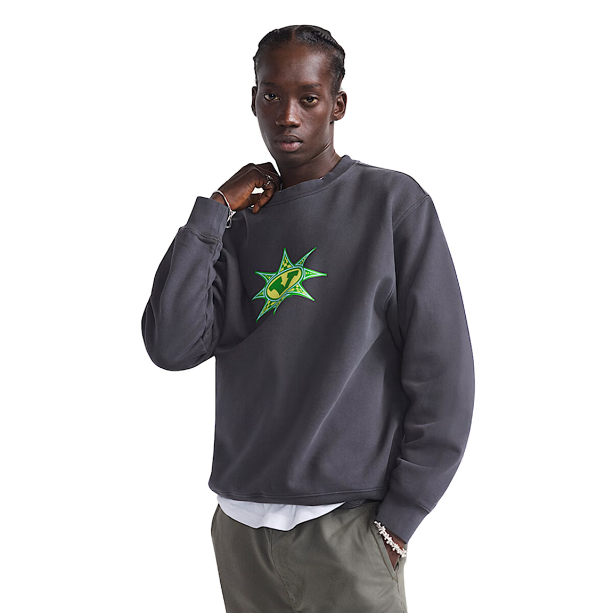 Buzo Vans Star Checker Crew - Negro 