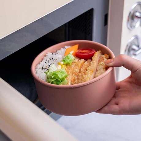 Contenedor Recipiente de Alimentos 700Ml c/ Tapa en Silicona Rosa