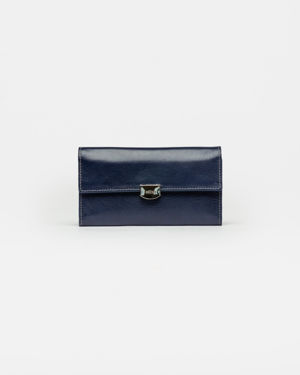 Billetera Dalia en cuero liso satinado Marine Blue