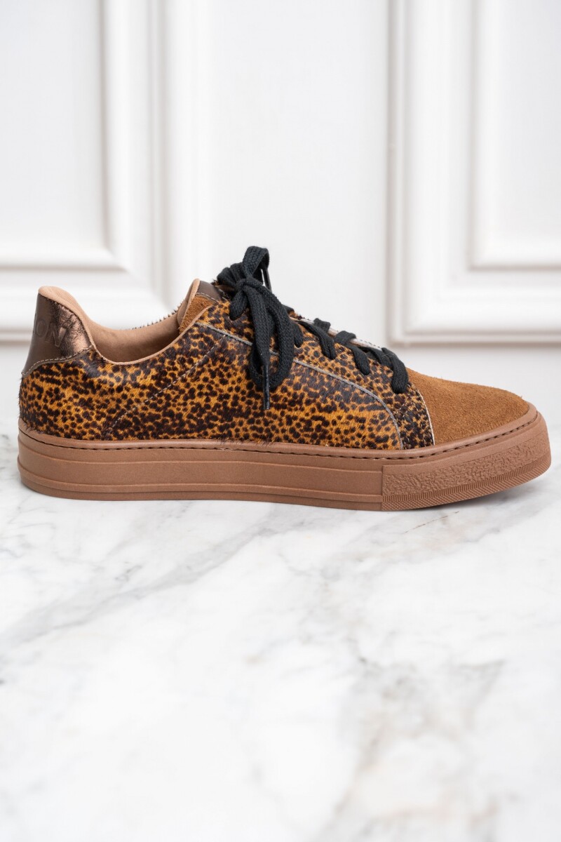 Zapatilla Animal Print - Marron 