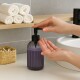 Dispensador de jabón de vidrio con base redonda 400ml NEGRO