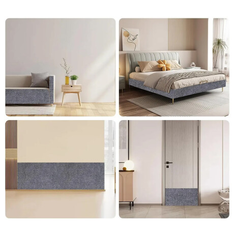 Set X5 Rascadores P/Gato Adhesivo 100x30cm Protector Muebles Azul Marino