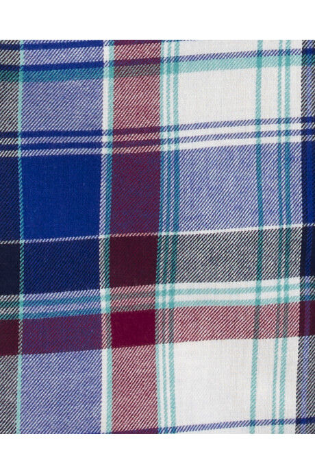 Camisa de sarga, con capucha, diseño a cuadros Camisa de sarga, con capucha, diseño a cuadros