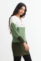 Sweater franjas horizontales VERDE