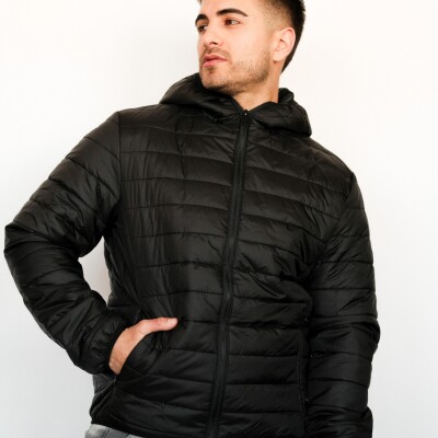Campera Puffer Liviana Black