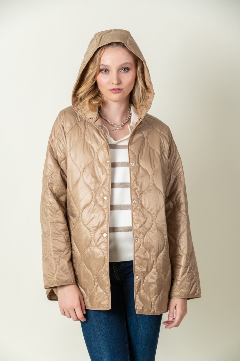 Campera con capucha - Beige 