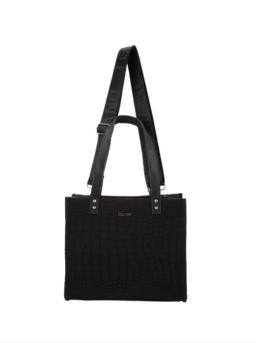 Cartera Moon Croco - Negro 