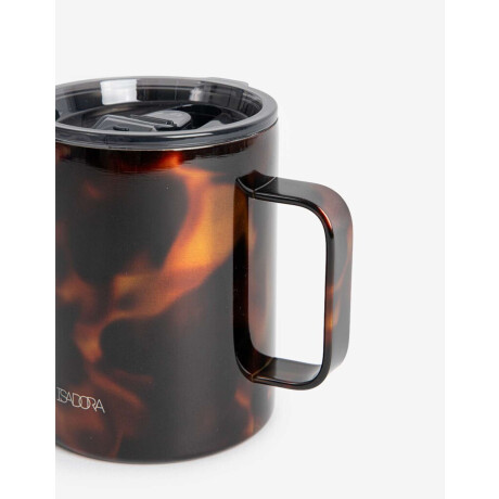Taza Metálica Con Estampa Carey Combinacion Multicolor