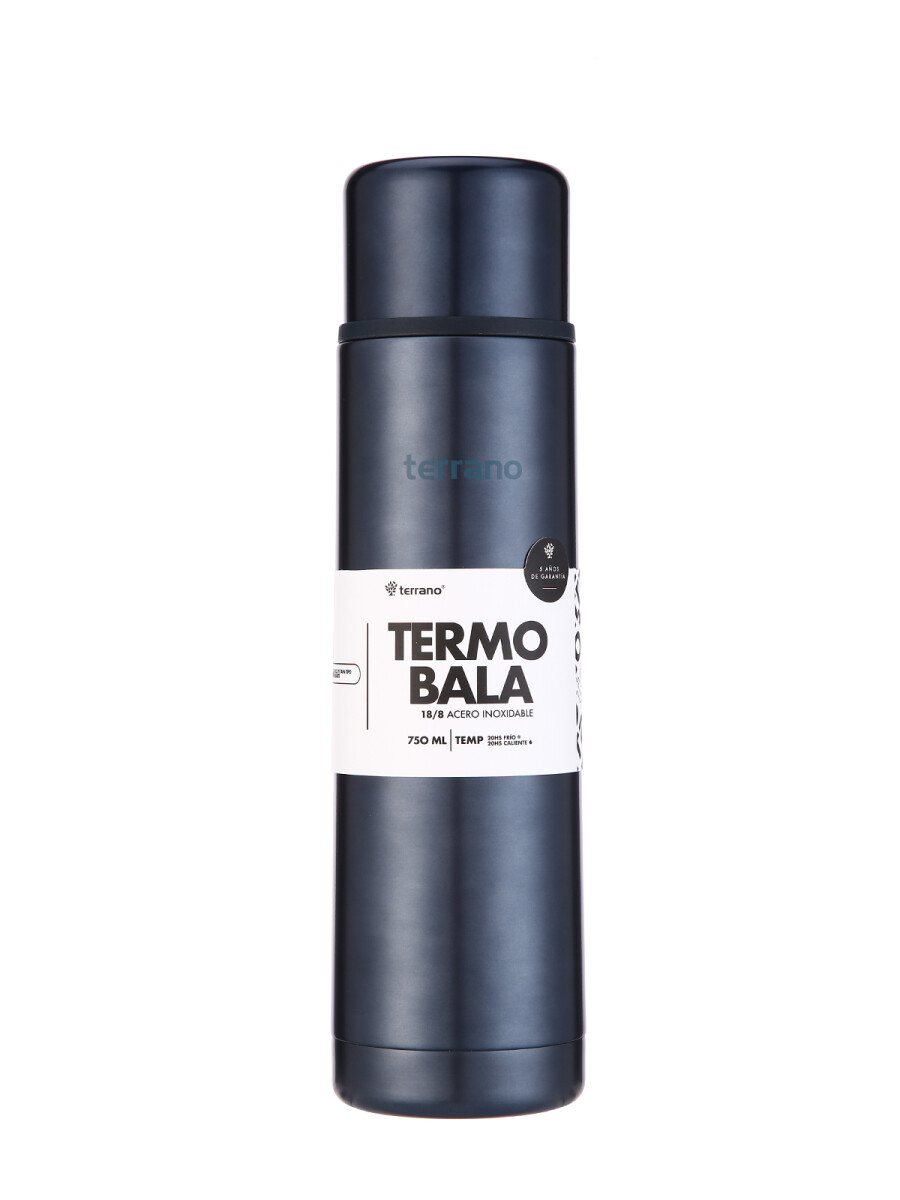 Termo Bala 750ML Metalizado - Azul 