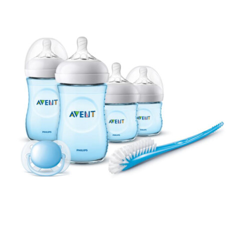 Set mamaderas para el recién nacido Avent Azul