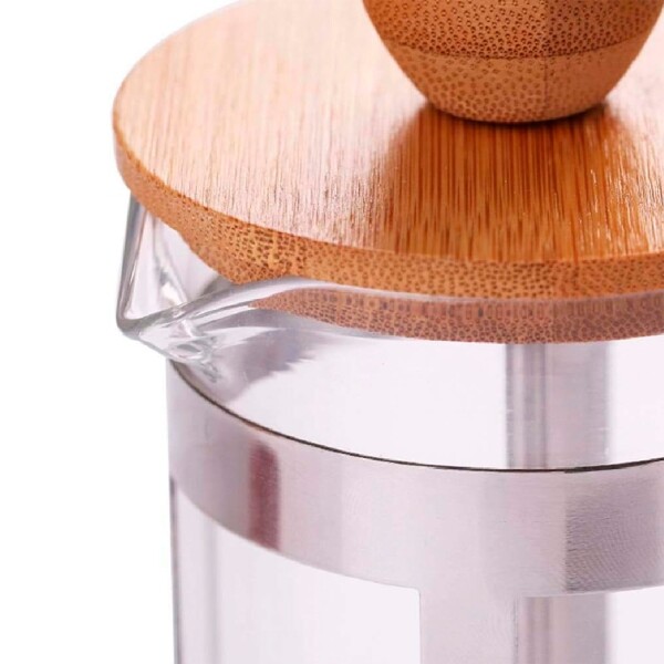 Cafetera Francesa Prensa Émbolo Piston Bambú 600Ml 6 Tazas Cafetera Francesa Prensa Émbolo Piston Bambú 600Ml 6 Tazas