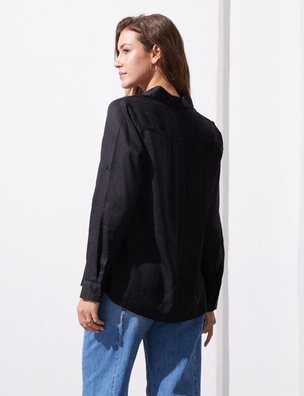 Camisa Bolsillos NEGRO